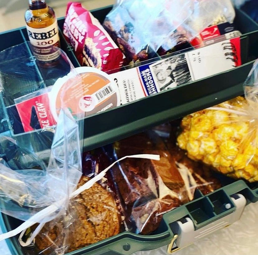 Snacks in a tackle box - Just for fun