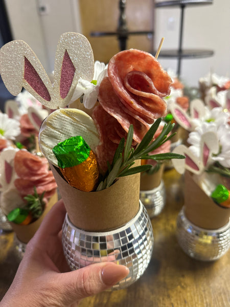 Disco ball glass vase cups