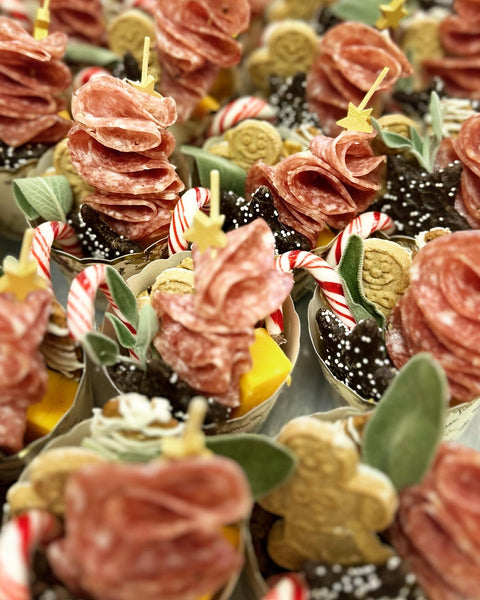 Christmas Charcuterie cups