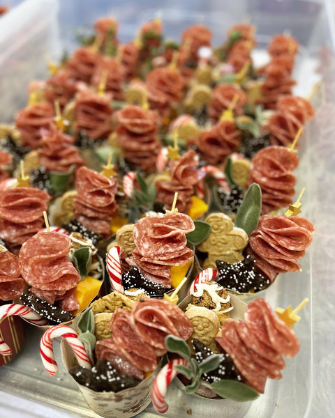 Christmas Charcuterie cups