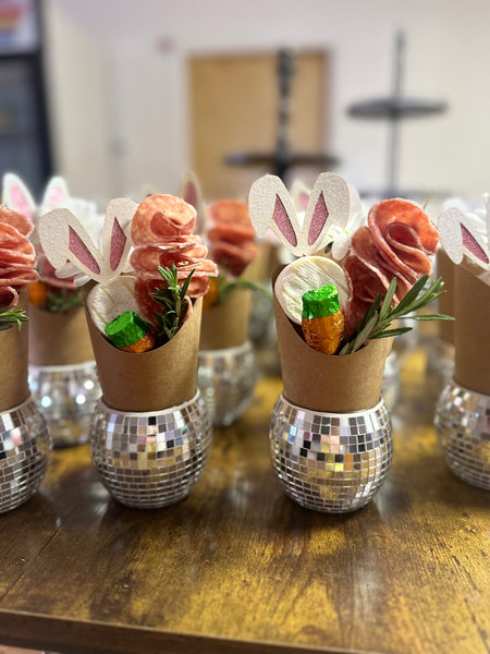 Disco ball glass vase cups