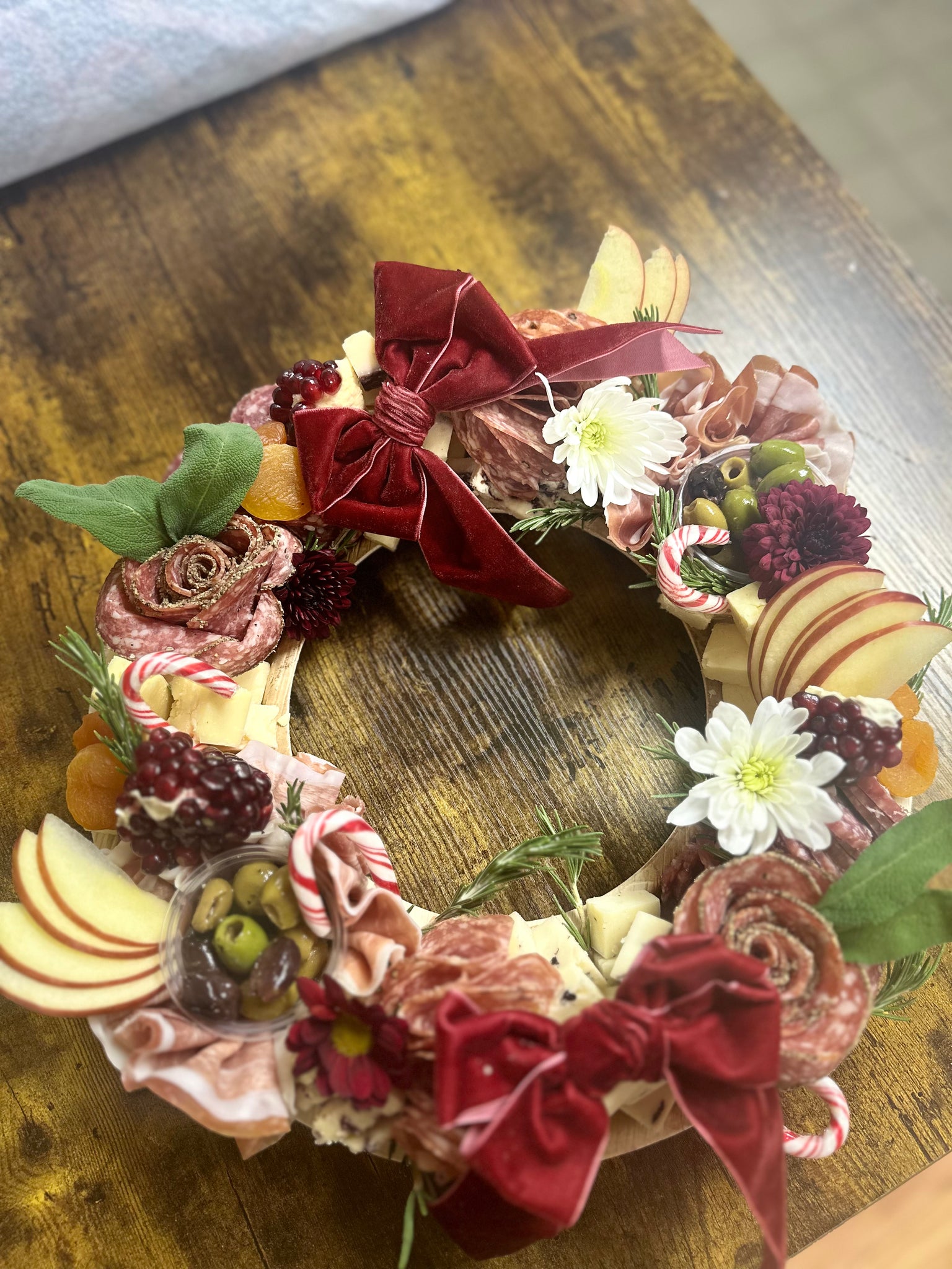 Christmas charcuterie wreath